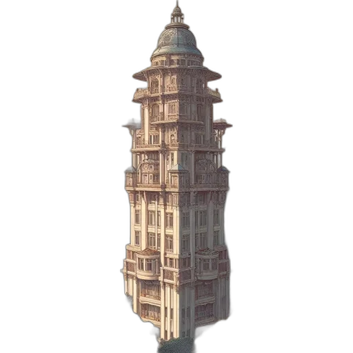 building, umbrella, staff, dress transparent PNG cut-out
