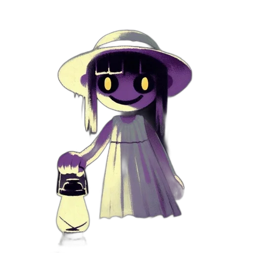 bottle, hat, dress, creature transparent PNG cut-out