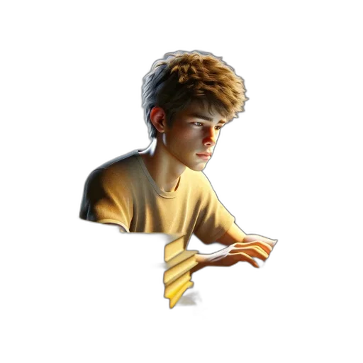 face, hair, creature, staff transparent PNG cut-out