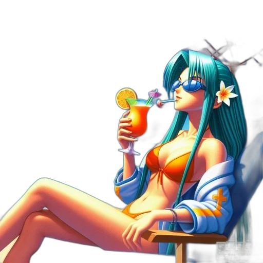 staff, vaporwave, concept art, anime transparent PNG cut-out