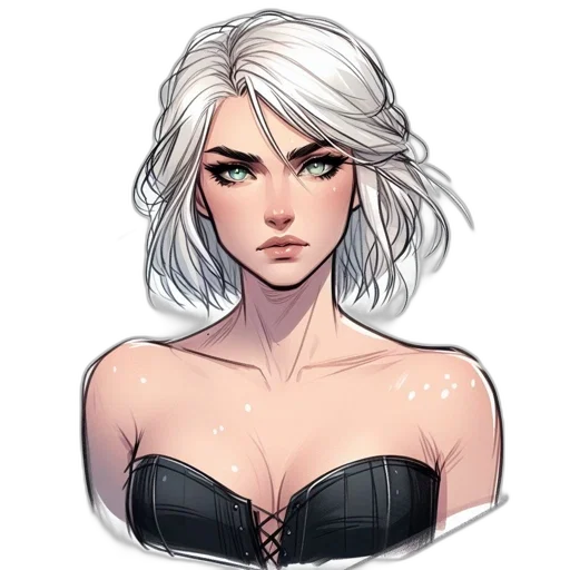 face, dress, staff, jewelry transparent PNG cut-out