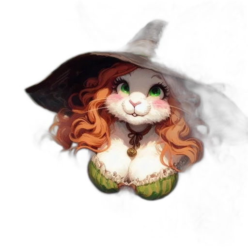 hat, dragon, creature, staff transparent PNG cut-out