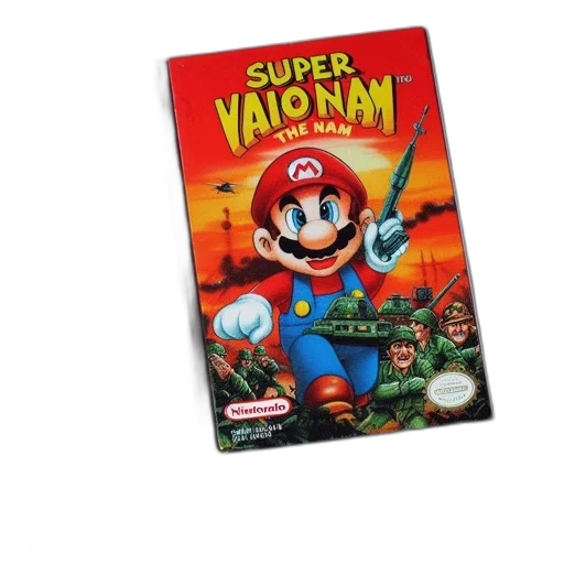 concept art, nes, cartridge, titled transparent PNG cut-out