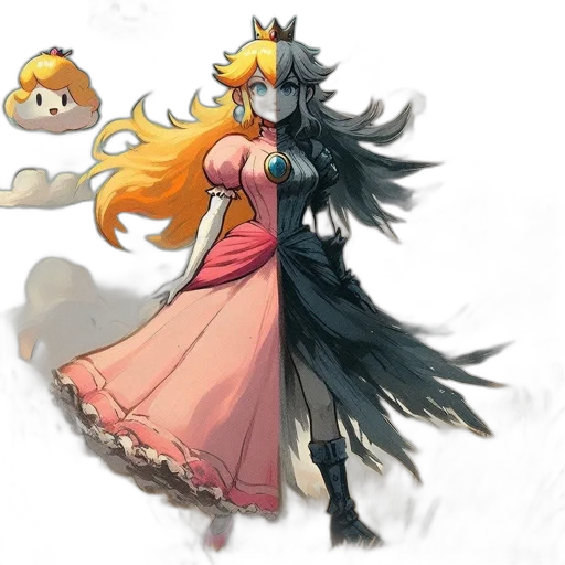 dress, crown, mask, staff transparent PNG cut-out