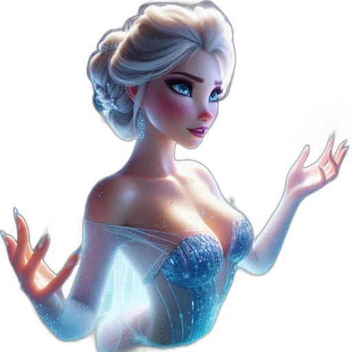 dress, face, crown, fantasy art transparent PNG cut-out