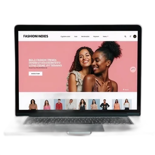 monochrome, laptop, displaying, website transparent PNG cut-out
