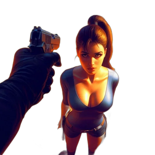 weapon, dress, 3d render, concept art transparent PNG cut-out