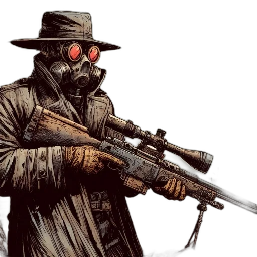 mask, weapon, concept art, comic book art transparent PNG cut-out