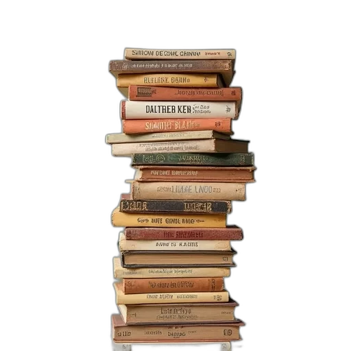 furniture, tall, stack, books transparent PNG cut-out