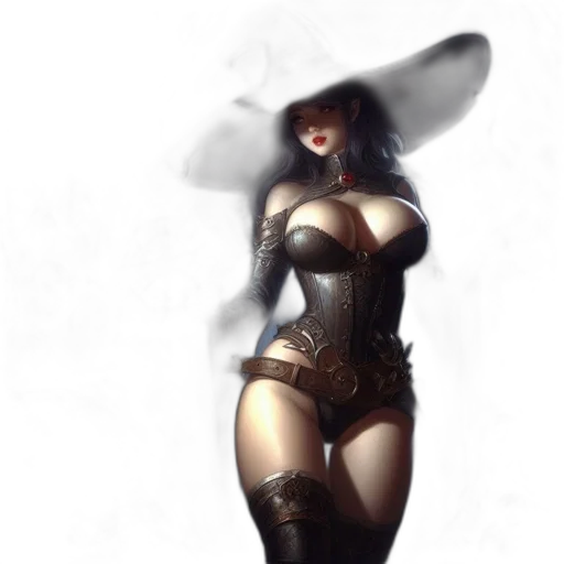 dress, hat, weapon, mask transparent PNG cut-out