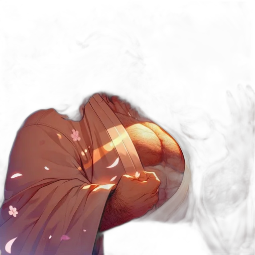 mask, hair, flower, face transparent PNG cut-out