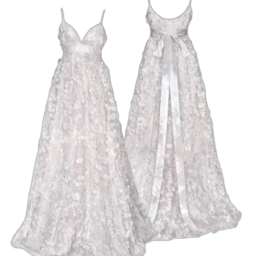 dress, monochrome, pastel, two transparent PNG cut-out