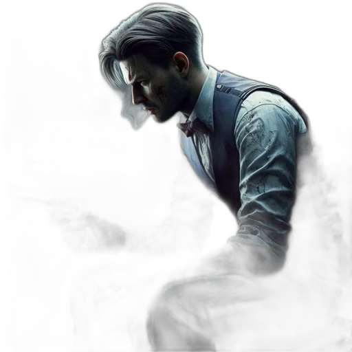 face, jacket, mask, concept art transparent PNG cut-out