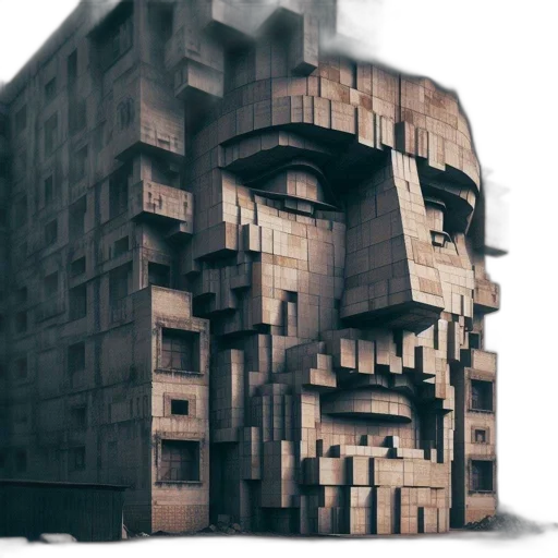 building, face, mask, robot transparent PNG cut-out