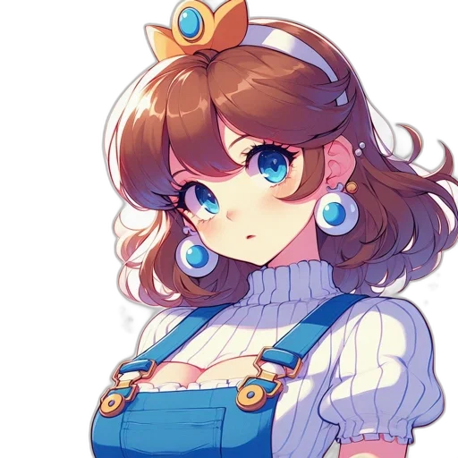dress, staff, crown, face transparent PNG cut-out