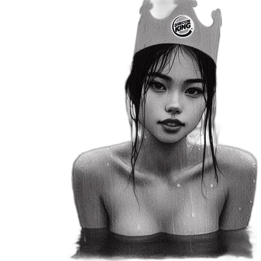 crown, hat, face, photorealistic transparent PNG cut-out