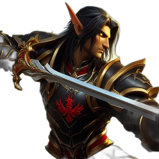 sword, weapon, staff, fantasy art transparent PNG cut-out
