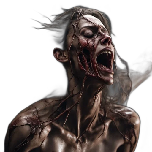 face, creature, concept art, comic book art transparent PNG cut-out