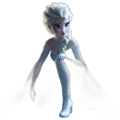 dress, staff, creature, concept art transparent PNG cut-out