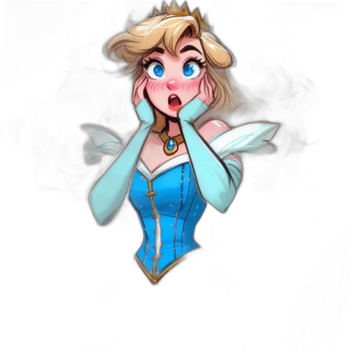 dress, staff, crown, face transparent PNG cut-out