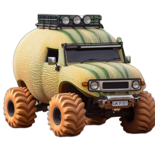 car, food, 3d render, concept art transparent PNG cut-out