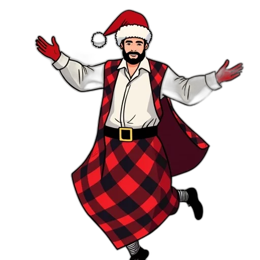 cartoon, red, black, checkered transparent PNG cut-out