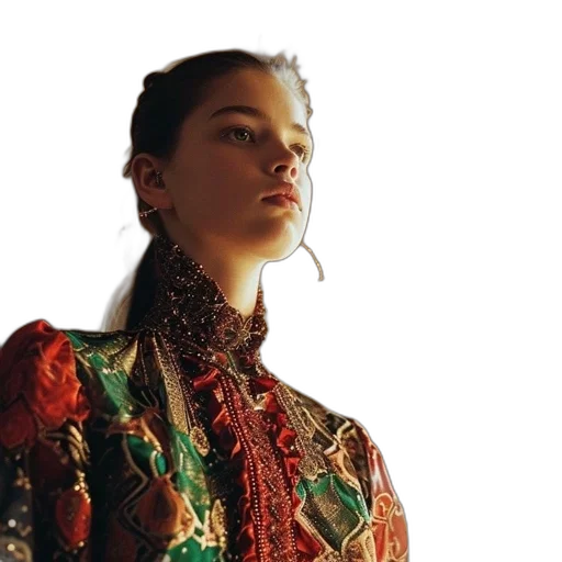 jacket, dress, jewelry, face transparent PNG cut-out
