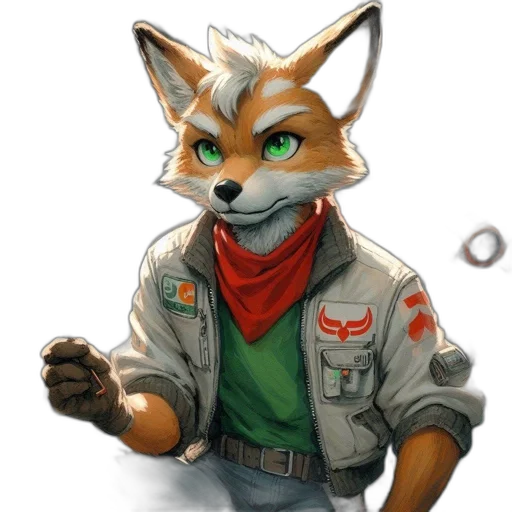jacket, staff, animal, weapon transparent PNG cut-out