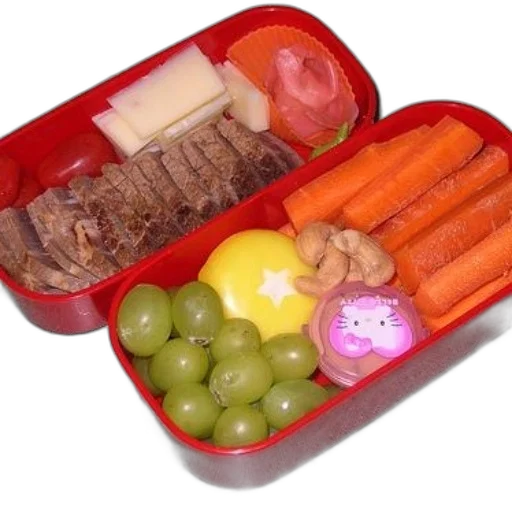 food, bento, box, filled transparent PNG cut-out