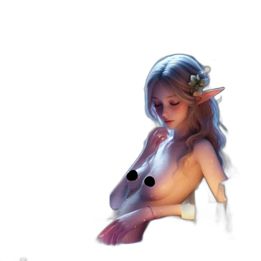 dress, robot, creature, staff transparent PNG cut-out