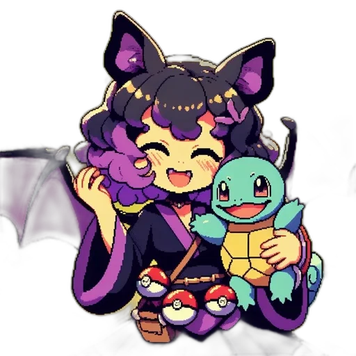 staff, dragon, creature, pixel art transparent PNG cut-out