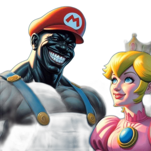 comic book art, concept art, fantasy art, mario transparent PNG cut-out