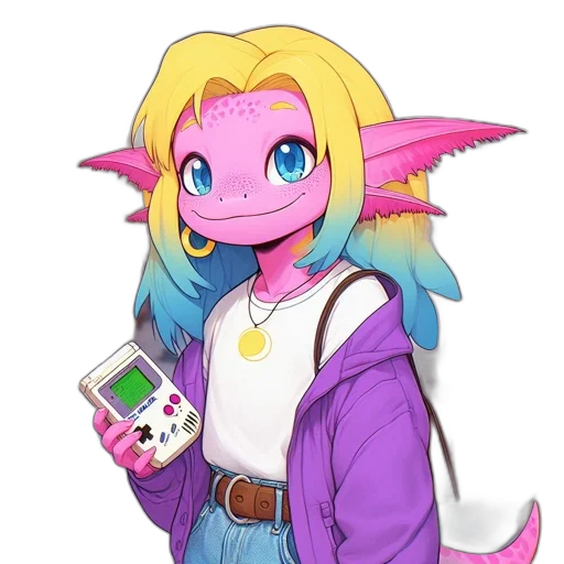 dragon, staff, creature, jacket transparent PNG cut-out