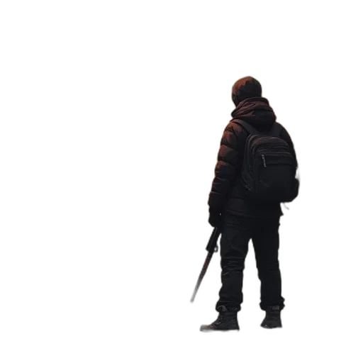 jacket, weapon, staff, sword transparent PNG cut-out