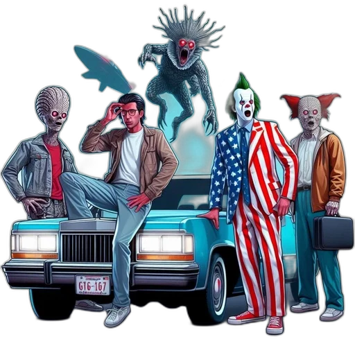 car, mask, concept art, comic book art transparent PNG cut-out