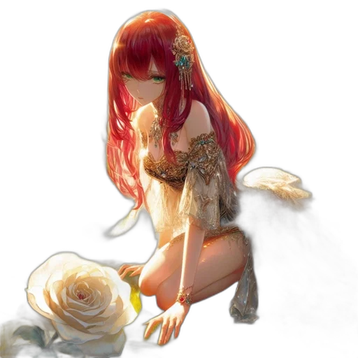 dress, flower, creature, weapon transparent PNG cut-out