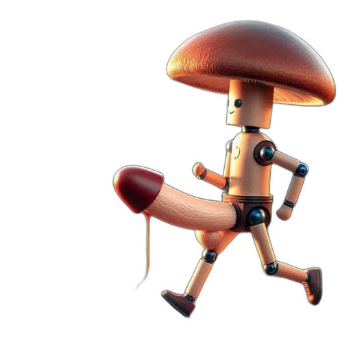 robot, staff, 3d render, concept art transparent PNG cut-out