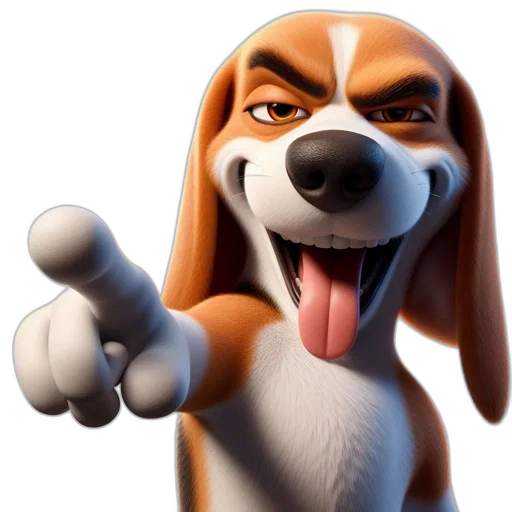 animal, 3d render, photorealistic, cartoon transparent PNG cut-out