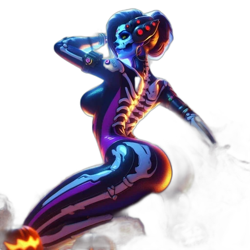 robot, concept art, cyberpunk, fantasy art transparent PNG cut-out