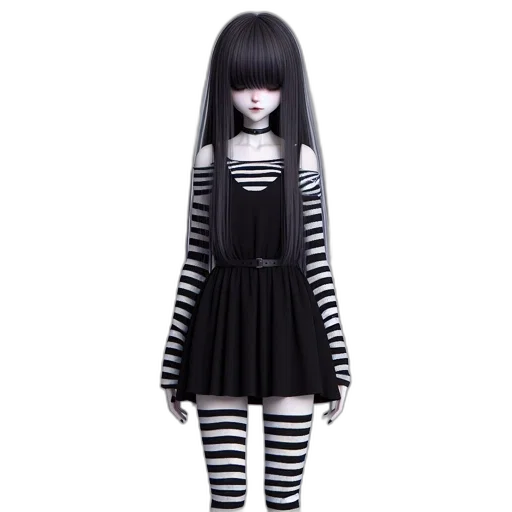 dress, creature, 3d render, concept art transparent PNG cut-out