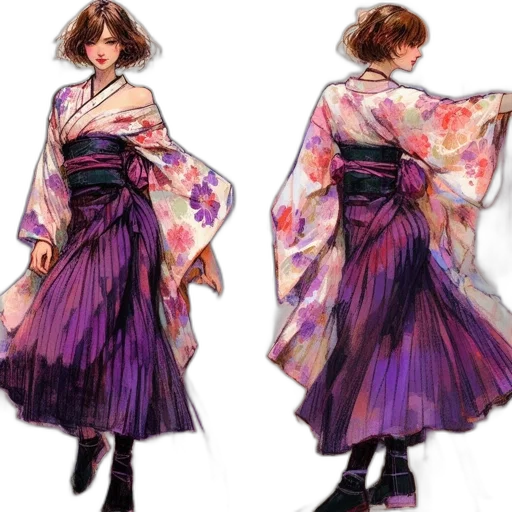 dress, concept art, photorealistic, vaporwave transparent PNG cut-out