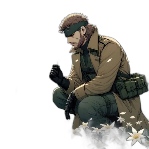 jacket, staff, weapon, hat transparent PNG cut-out