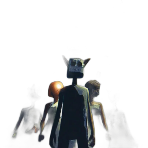 robot, mask, staff, jacket transparent PNG cut-out
