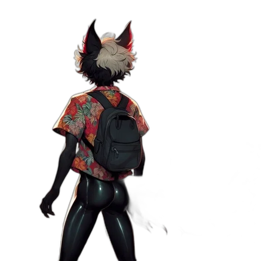 jacket, mask, staff, animal transparent PNG cut-out
