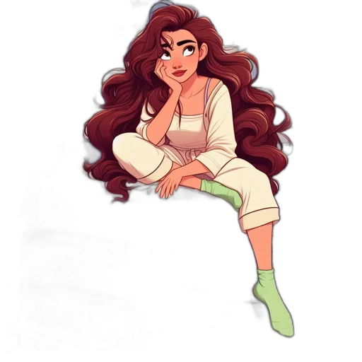 hair, dress, cartoon, concept art transparent PNG cut-out