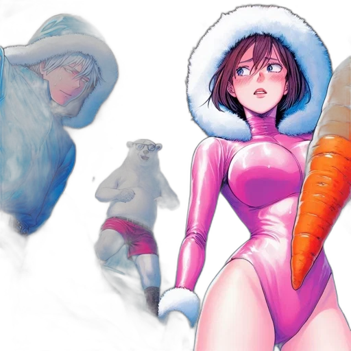 concept art, comic book art, watercolor, snow transparent PNG cut-out