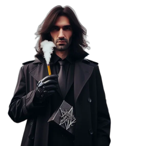 jacket, staff, umbrella, sword transparent PNG cut-out