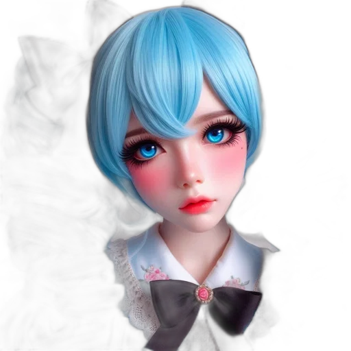 face, staff, robot, photorealistic transparent PNG cut-out
