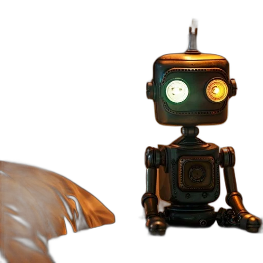 robot, creature, animal, staff transparent PNG cut-out