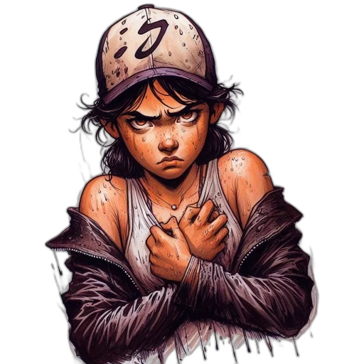 jacket, face, comic book art, concept art transparent PNG cut-out